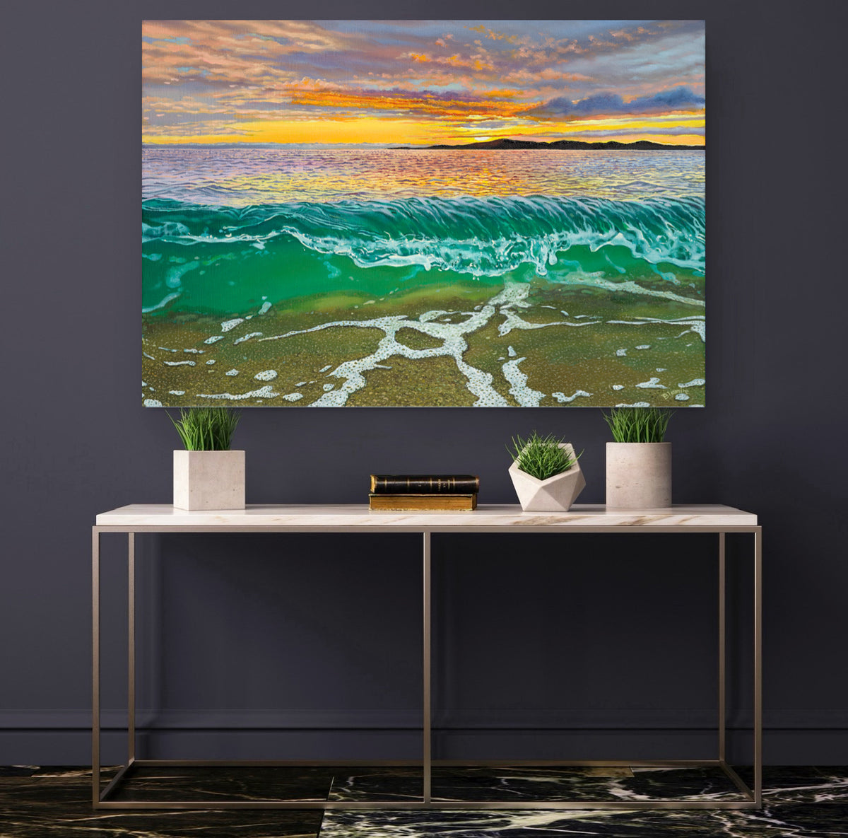 Walking on the waves giclee print