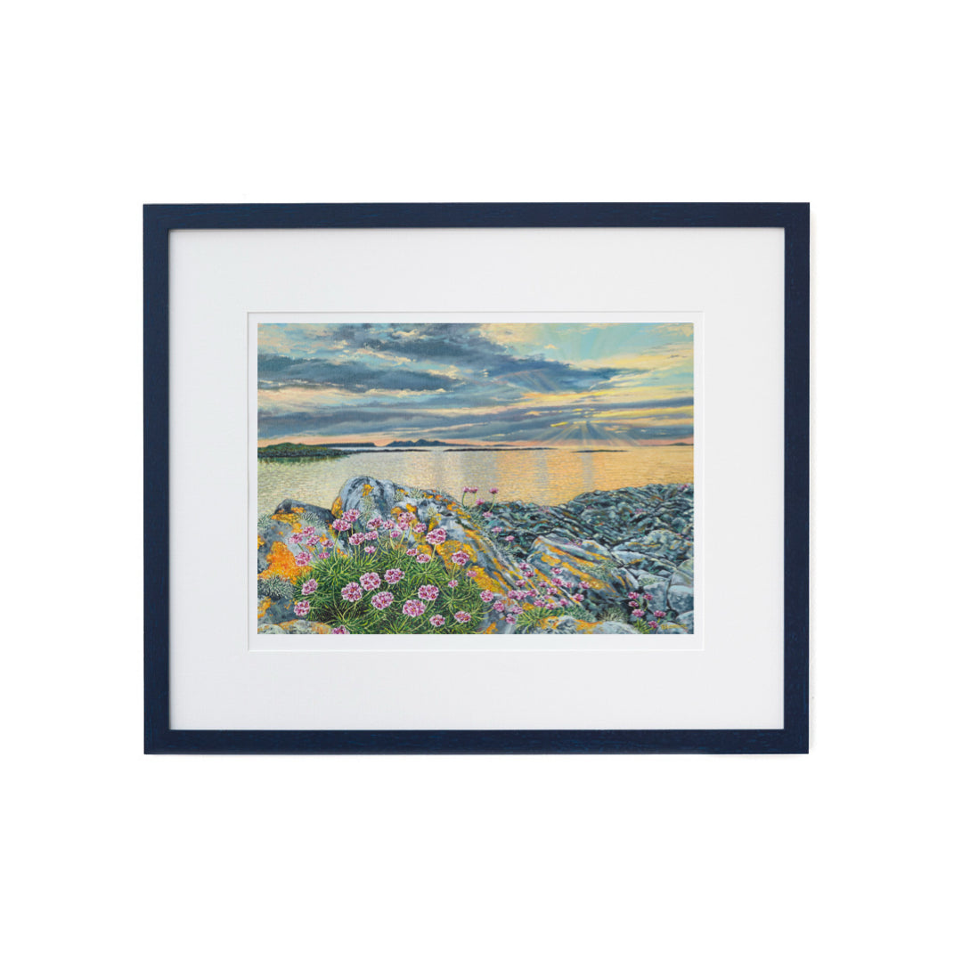 Arisaig seapink sunset giclee print