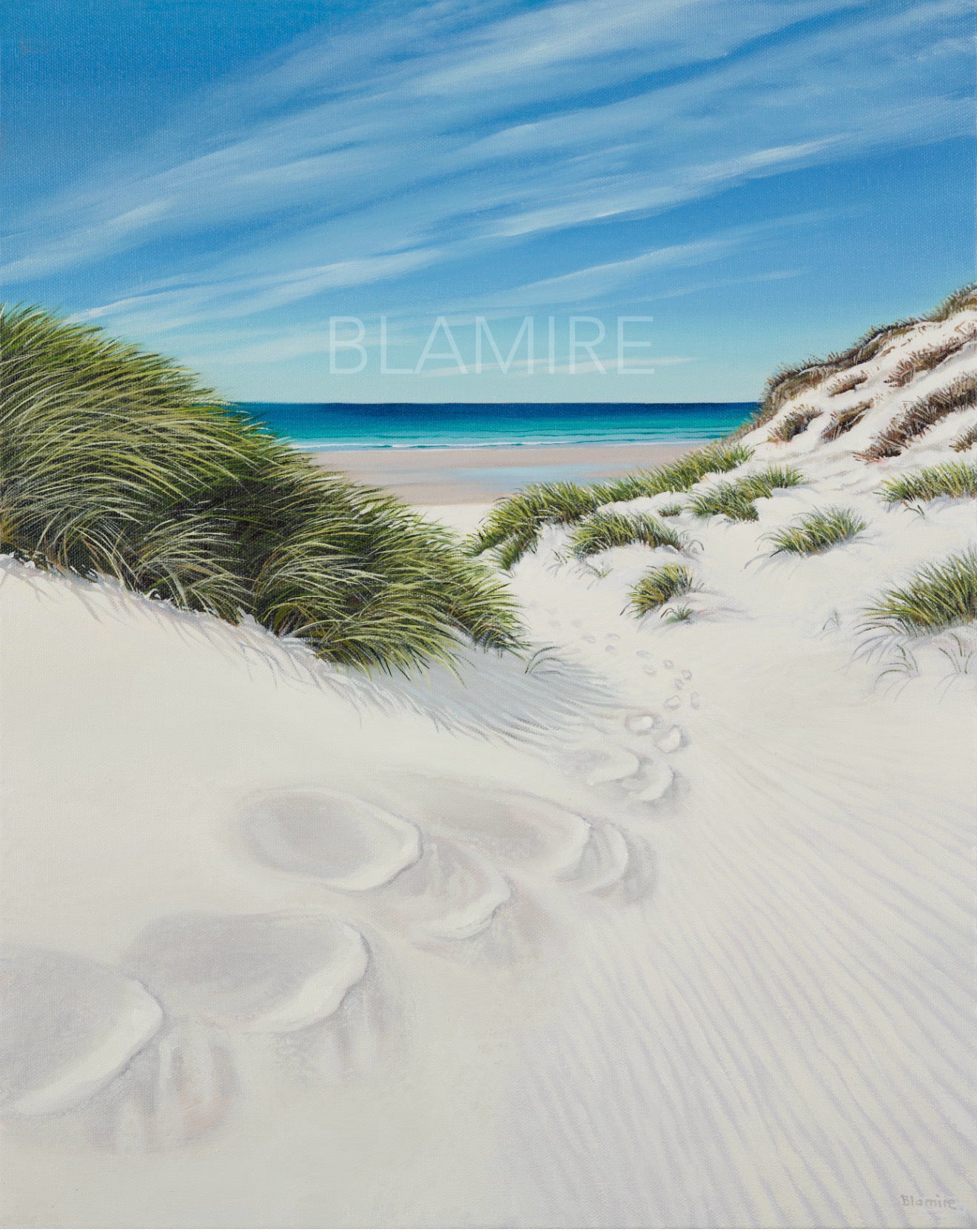 The way to the sea. Traigh Eais Barra