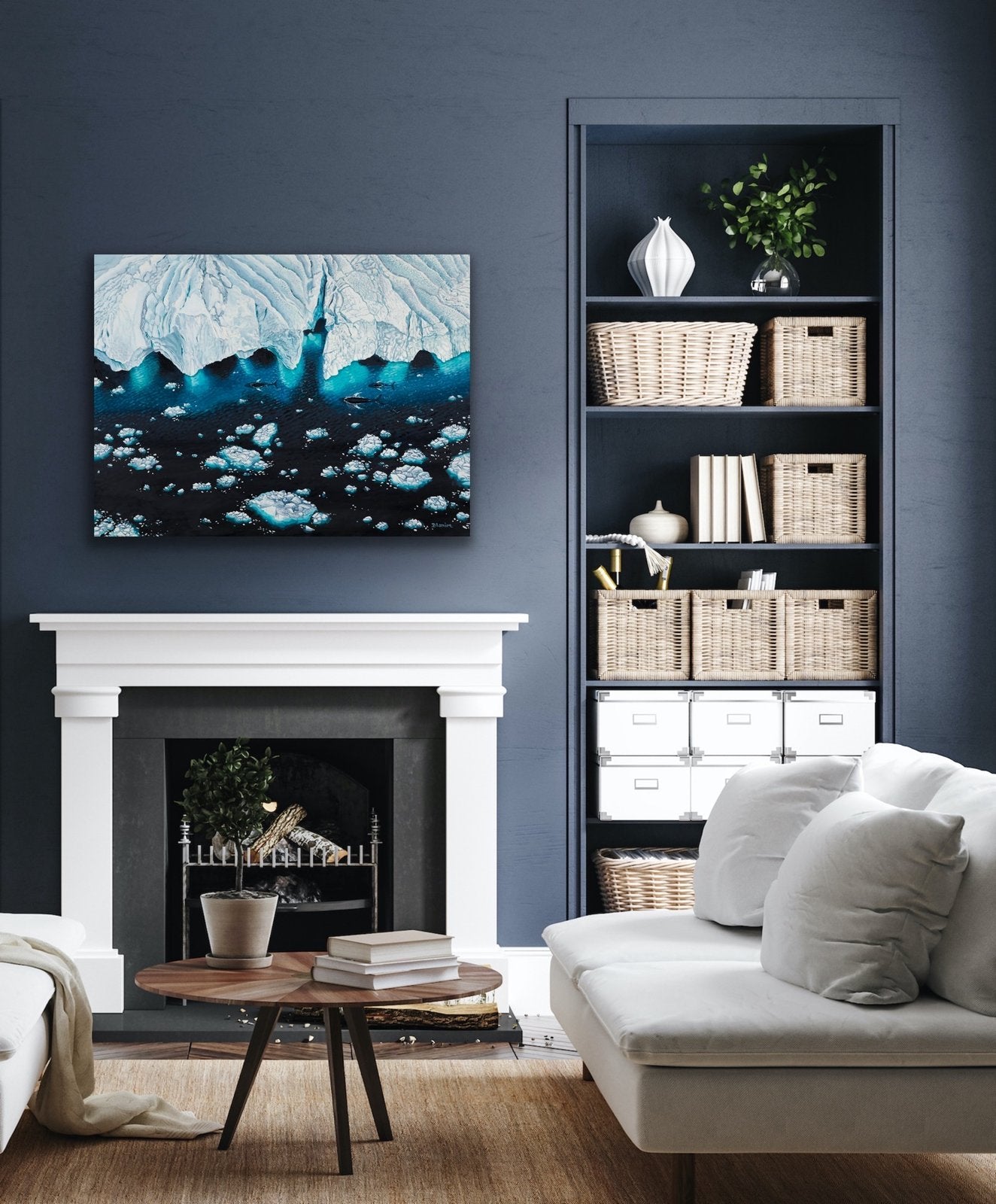 Greenland whales giclee print
