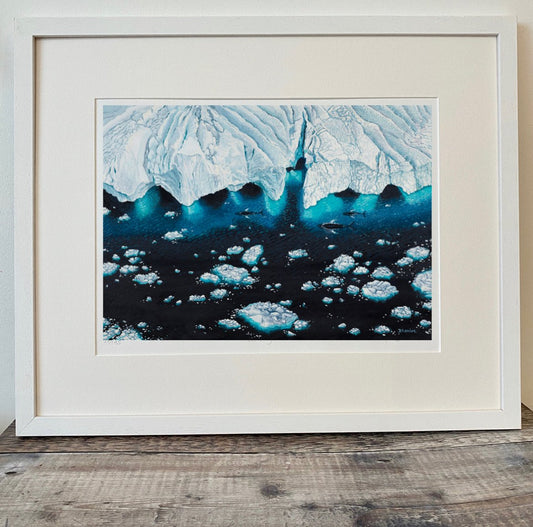 Greenland whales giclee print