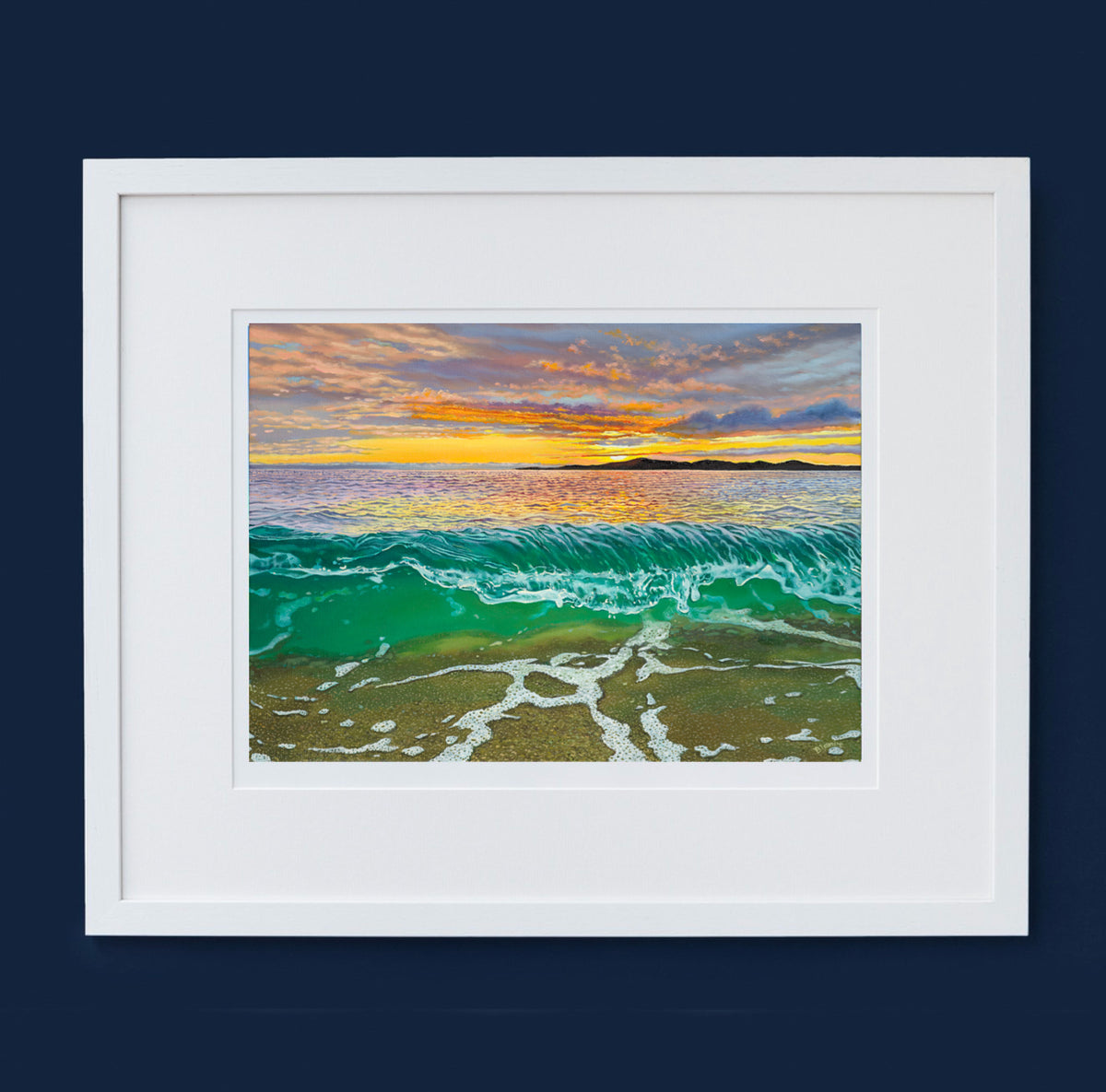 Walking on the waves giclee print