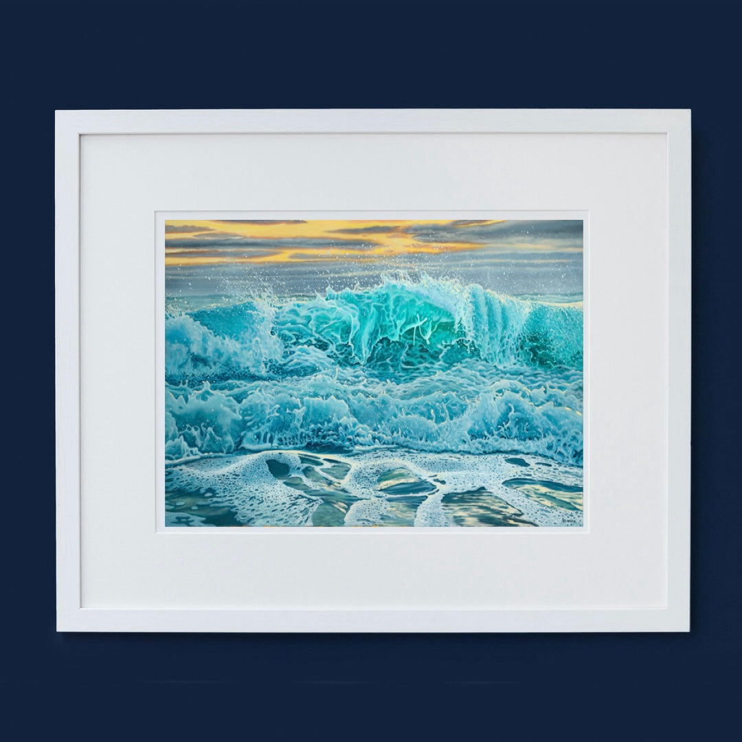 Last light breaker wave giclee print