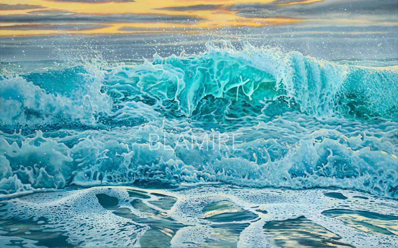 Last light breaker wave giclee print