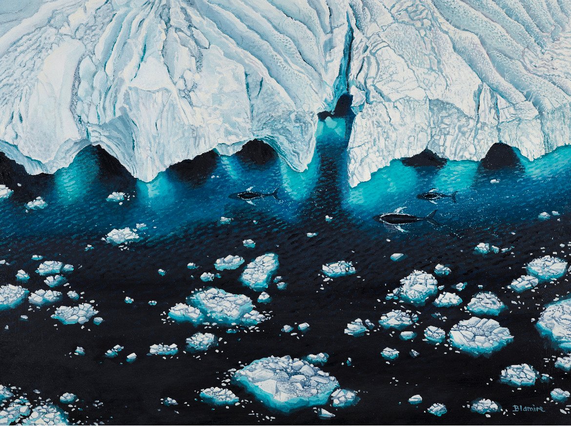 Greenland whales giclee print 