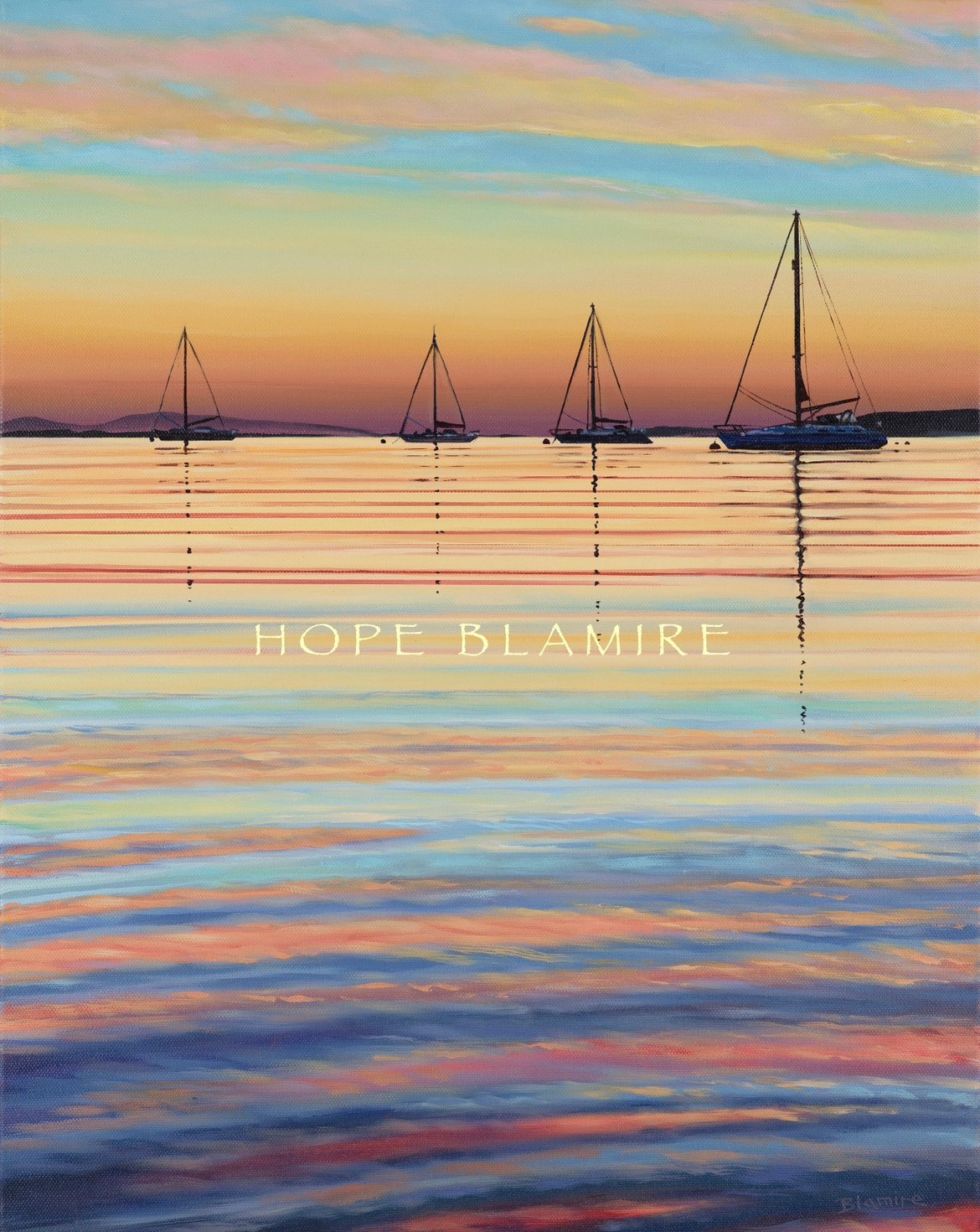 Sunset Sails, Arisaig Giclee Print