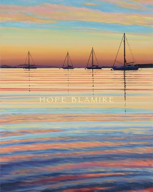 Sunset sails, Arisaig giclee print