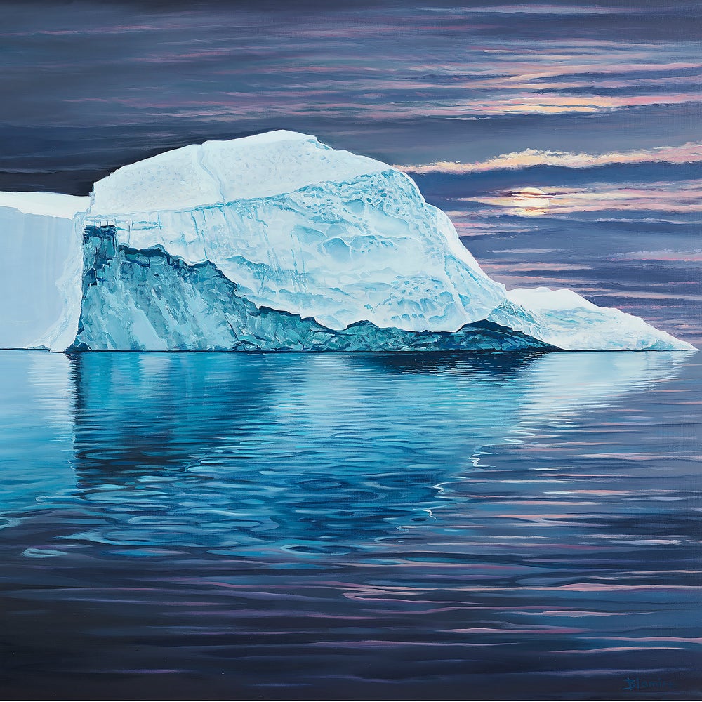 Moonlit Iceberg Print